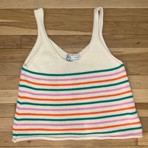 ZARA Striped Knit Tank Top - NWT